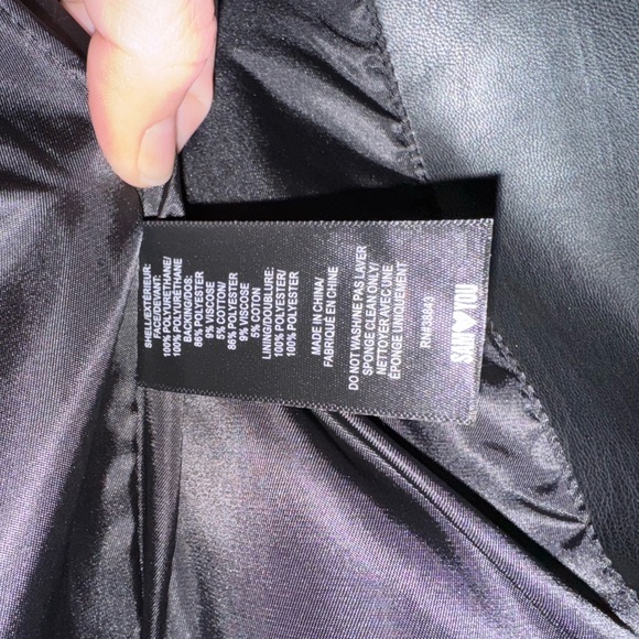 LIKE NEW SAM EDELMAN FAUX LEATHER JACKET - Picture 6 of 7
